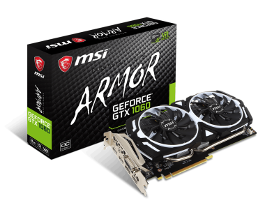 Відеокарта GeForce GTX 1060 3GB MSI Armor OCV1 (GTX 1060 ARMOR 3G OCV1) Б/В, фото 1