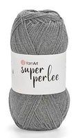 Пряжа Super perle Yarnart-29 темно-сірий