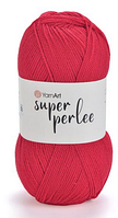 Пряжа Super perle Yarnart-41 червоний