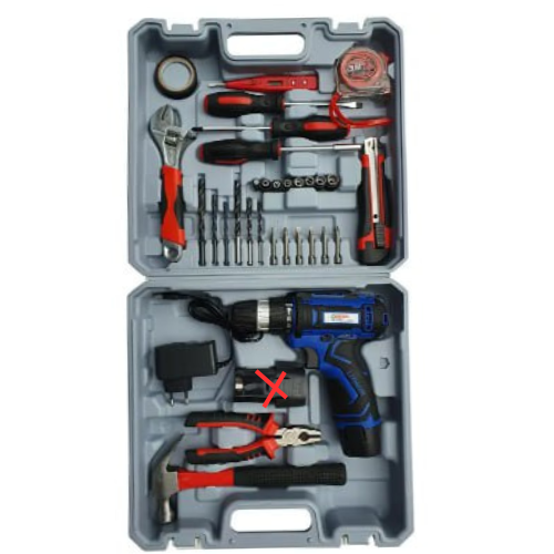 Надійний шурупокрут для дому Вітязь ДА-12-1 ЛН Дворежимний компактний шурупокрут (Набір інструментів) 1 АКБ, фото 1