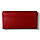 Стильний жіночий гаманець-клатч з натуральної шкіри, червоний (20×10 см), фото 3