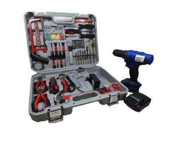 Акумуляторний дриль-шурупокрут Вітязь ДА-18-2 ЛН з великим набором інструментів, фото 1