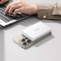 Зовнішній акумулятор Baseus Airpow Ⅱ Qi2 Magnetic Power Bank 10000mAh 22.5W Moon White, фото 11