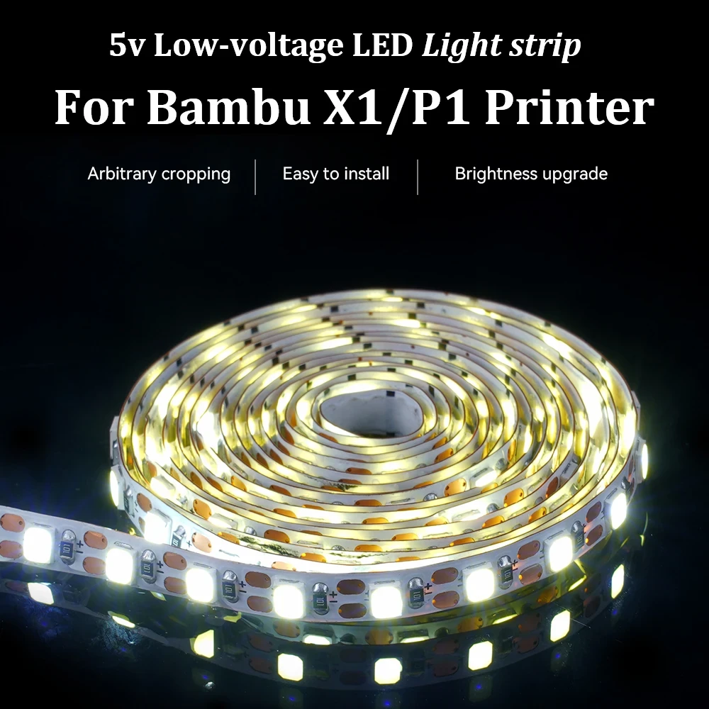 LED-підсвітка для Bambu Lab P1 Series, 5V, 120 LED, 150cm, GH1.25-2pin