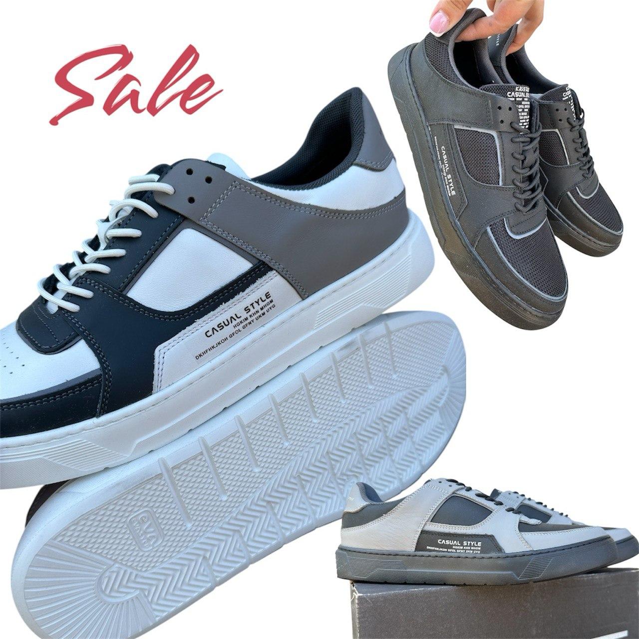 Чоловічі туфлі, КЕДИ з натуральної шкіри на шнурках, фото 1