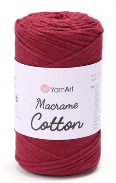 Пряжа Macrame Cotton-781 бордо, фото 1