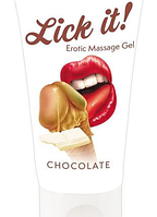Интимный гель для возбуждения Lick It лубрикант 50 мл Натуральный шоколадный вкус от Orion