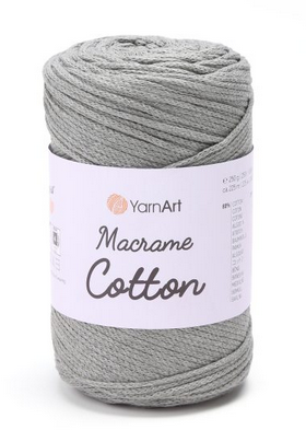 Пряжа Macrame Cotton-794 сірий із зеленцою, фото 1