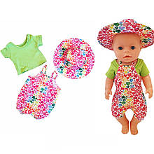 Одяг для ляльки Бебі Борн / Baby Born 40-43 см набір літній різнокольоровий 8777