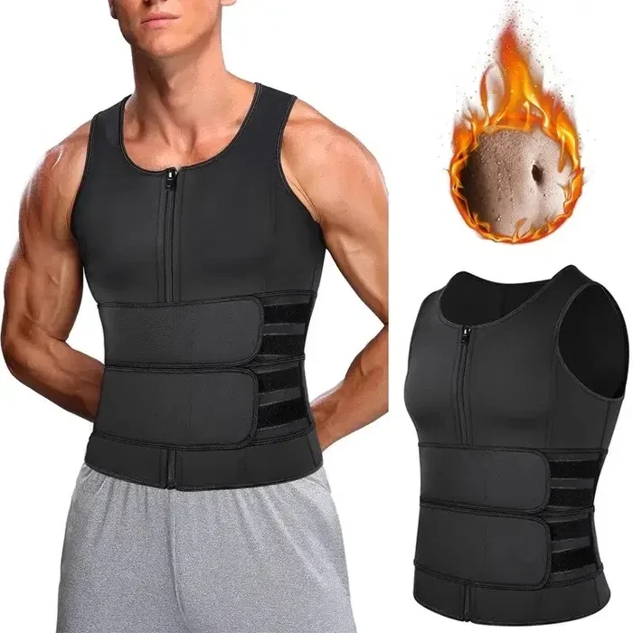 Чоловічий неопреновий жилет Body Shaper Tank Tops XL Black, фото 1