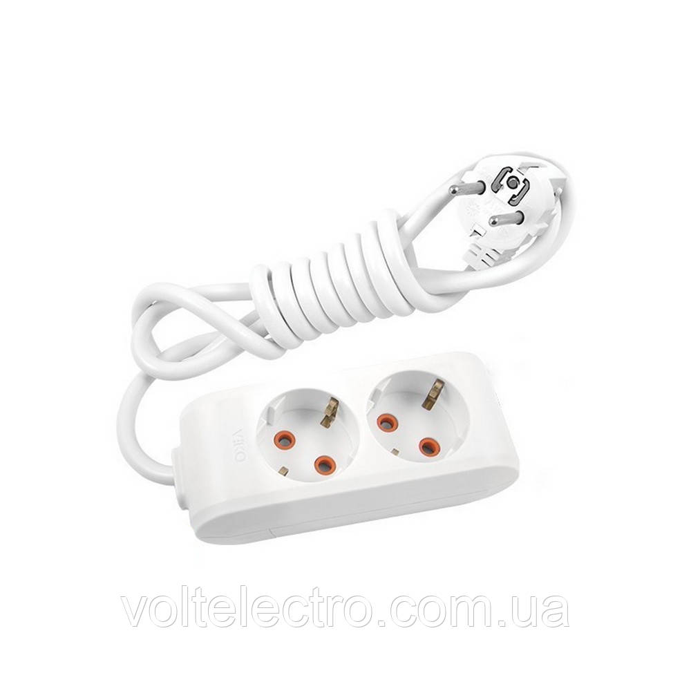 Подовжувач VIKO Multi-Let 2р 2м 3х1 з заземленням, фото 1