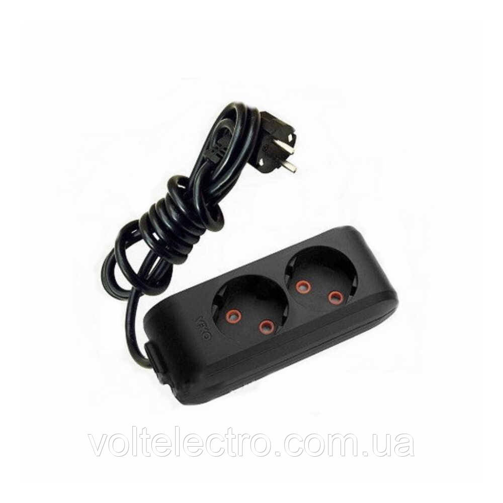 Подовжувач VIKO Multi-Let 2р 3м 2х0,75 без заземлення чорний, фото 1