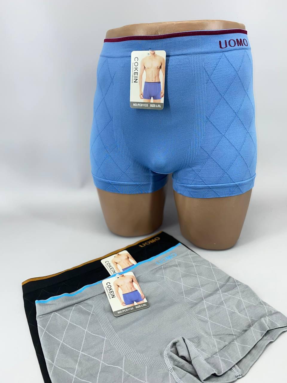 Чоловічі труси боксери 'UOMO' Cokein мікрофібра розмір L/XL (3 шт/уп)