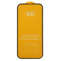 Захисне скло 9D iPhone 16 Pro/iPhone 17 чорне тех пак