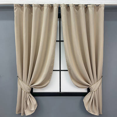 Комплект (2шт. 1,3х1,7м.) коротких штор із колекції "Bagema Rvs". Колір бежевий. Код 1545ш 35-0229