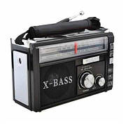 Радіоприймач GOLON RX-381 FM всехвильове переносне радіо робота від мережі акумулятора батарей Черный