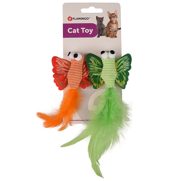 Іграшка з котячою м’ятою Flamingo Alea Butterfly для котів, набір 2шт.