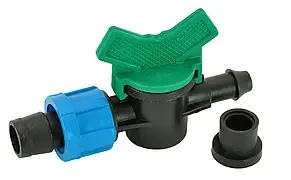 Кран стартовий Сантехпласт із гумкою для крапельної стрічки, фото 1