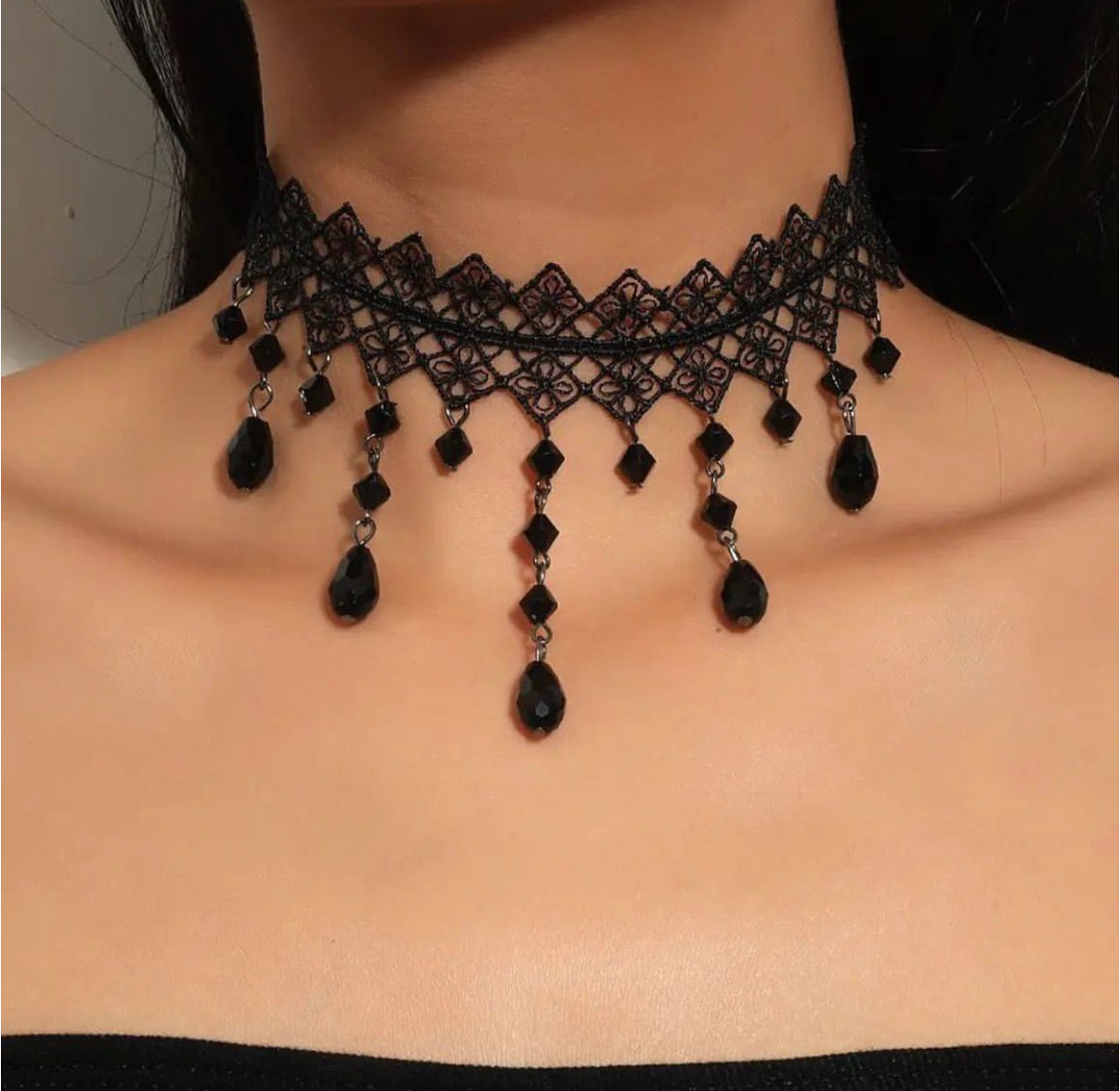 Чокер на шию з довгими висюльками Модель 4, фото 1