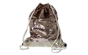 Сумка для взуття з паєтками, матеріал ПУ, паєтки 42*32см золотисте пу+паєтки рожеве золото+золото