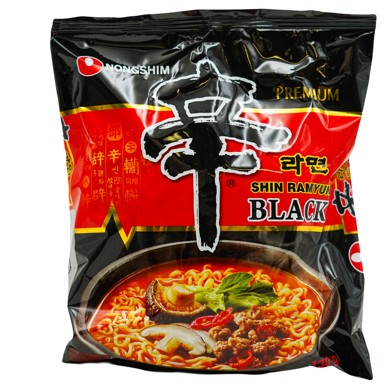 Локшина швидкого приготування Black Shin Ramyun NONGSHIM 130 г, фото 1