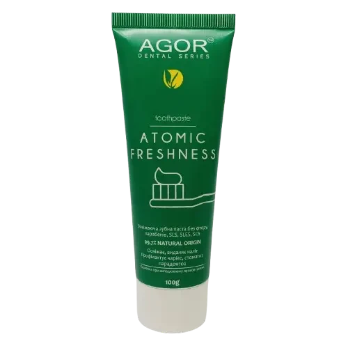 Натуральна освіжаюча зубна паста AGOR ATOMIC FRESHNESS 100 г