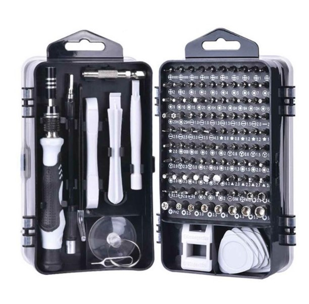 Професійний набір інструментів 115в1 викрутки з бітами для ремонту техніки, фото 1