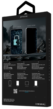 Захисне скло iPhone 12/12 Pro (6.1) black frame Proove Privacy, фото 4