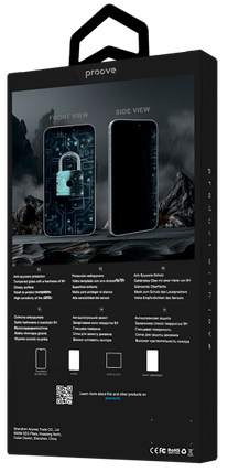 Захисне скло iPhone 13 Pro Max/14+ (6.7) black frame Proove Privacy, фото 4