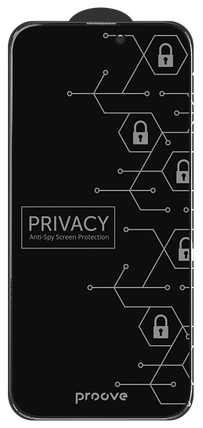 Захисне скло iPhone 14 Pro (6.1) black frame Proove Privacy, фото 3