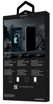 Захисне скло iPhone 14 Pro Max (6.7) black frame Proove Privacy, фото 4