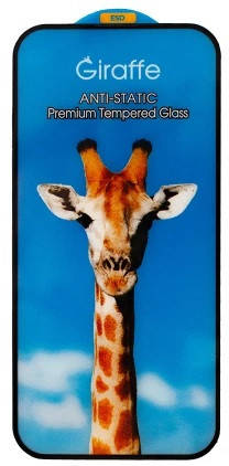 Захисне скло iPhone 15 (6.1) black frame Giraffe Antistatic, фото 3