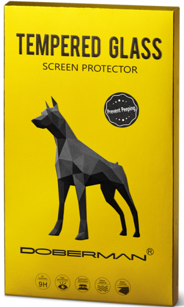 Захисне скло iPhone 15 Pro Max (6.7) black frame 9H Doberman
