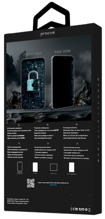 Захисне скло iPhone 16 Pro (6.3) black frame Proove Privacy, фото 4