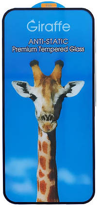 Захисне скло iPhone 16 Pro Max (6.7) black frame Giraffe Antistatic, фото 3