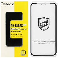 Захисне скло iPhone 12/12 Pro (6.1) black frame iPaky