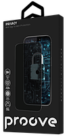 Захисне скло iPhone 14 Pro Max (6.7) black frame Proove Privacy