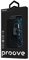Захисне скло iPhone 16 Pro (6.3) black frame Proove Privacy