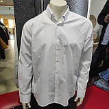 Сорочка Sigmen чоловіча класична довгий рукав льон М біла, фото 2