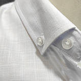 Сорочка Sigmen чоловіча класична довгий рукав льон М біла, фото 3