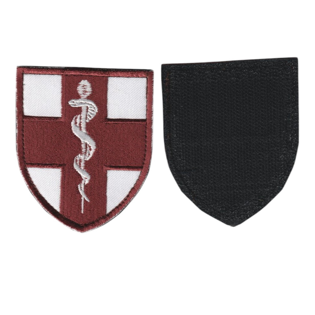 Шеврон військовий / армійський, 66 Військовий мобільний госпіталь на липучці, на білому, ЗСУ,  8 см * 7 см, фото 1