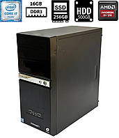 Ігровий комп'ютер Asus H81M-K/Core i7-4790S 3.20GHz/16GB DDR3/SSD 256GB+HDD 500GB/Radeon RX 570 4GB/ATX/450W Б/В