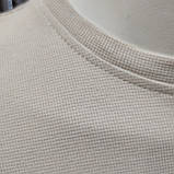 Базова чоловіча футболка однотонна беж оверсайз, фото 3