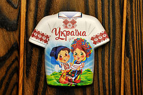 Сувенірний магніт на холодильник "Україна", кераміка