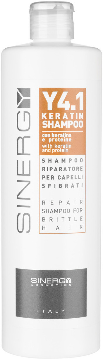 Шампунь для реконструкції пошкодженого волосся з кератином Y4.1 Sinergy, 500 мл (8033745721345)