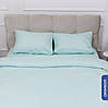 Постільна білизна Drimson "Morning Soft" колір бірюзовий (Полуторний) Страйп-сатин, фото 4