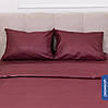 Постільна білизна Drimson "Morning Soft" колір бордовий (Полуторний) Страйп-сатин, фото 4