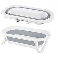 Складана дитяча ванна для купання діток із народження FreeON, Компактна ванна 78 x 49 x 21 см із зливом із термопоказачем