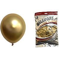 Повітряні кулі хром золото 12" TT (TONGTAI), 50 штук
