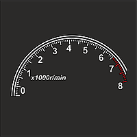 Вінілова наклейка на авто Тахометр на заднє скло  590 х 300 мм, фото 3